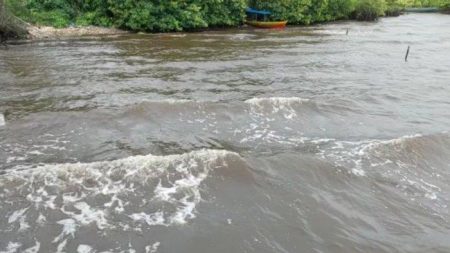 Angin Kencang Memicu Ombak Di Danau Anak Laut Singkil Utara Aceh Singkil