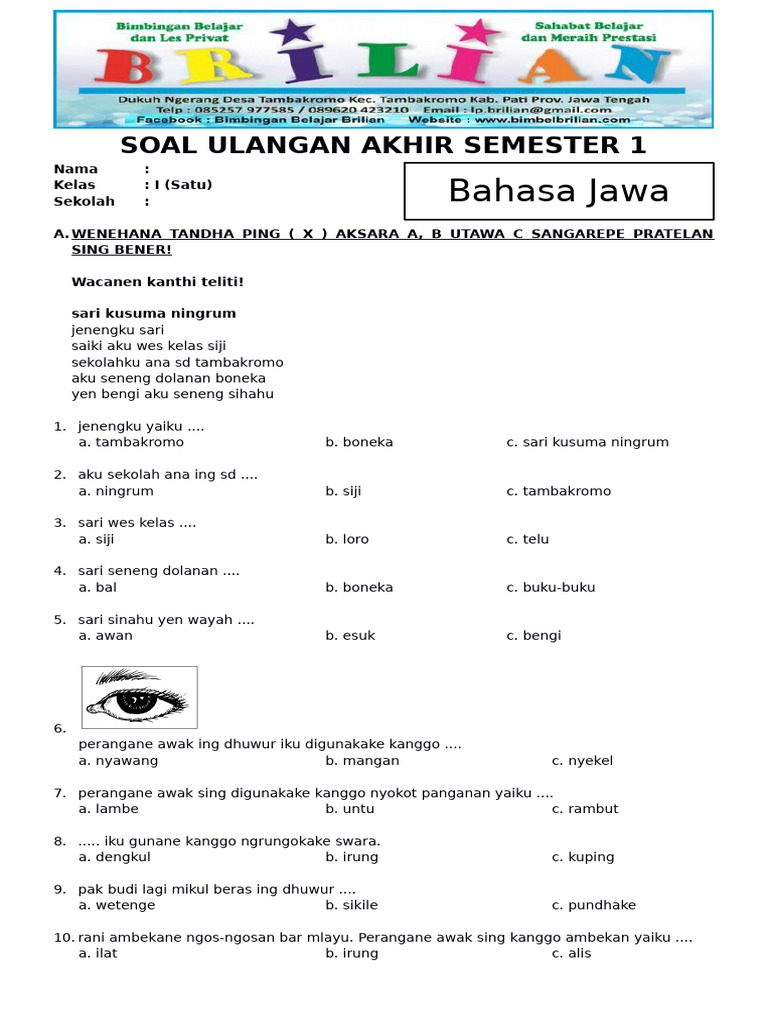 Tembang Macapat 6 Gatra: 50 Soal & Jawaban Bahasa Jawa Kelas 10 Semester 2