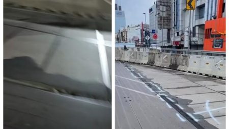 Papa Berdarah, Jeritan Balita Saat Kecelakaan Jalan Rusak Gajah Mada Jakbar