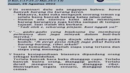 Injil Katolik Jumat 20 Februari 2026 Lengkap dengan Mazmur Tanggapan