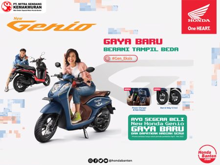 Rahasia tampil keren tanpa modifikasi? Temukan di New Honda Genio CBS Black!