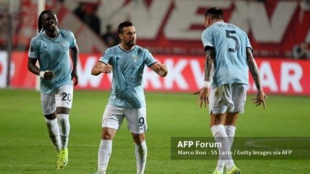 Prediksi Skor AS Roma vs Cagliari: Target 4 Besar di Klasemen Pedro Rodriguez Dari Ss Lazio Merayakan Gol Pembuka