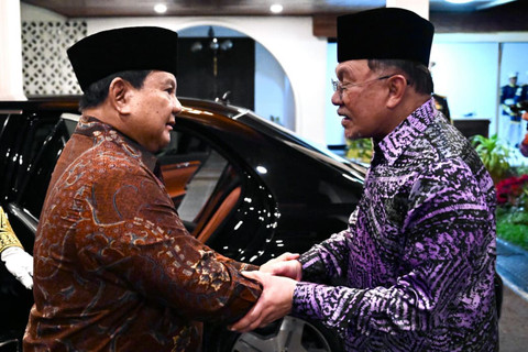 Ketika Prabowo dan Anwar Ibrahim Bertemu di Istana