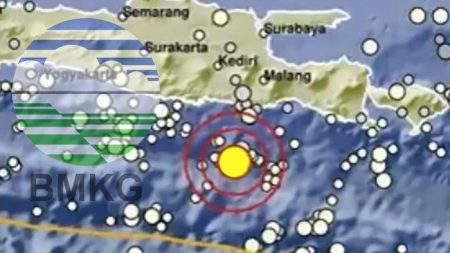 BMKG Deteksi Gempa Blitar Jawa Timur, Sabtu 28 2026, Kedalaman 0 Kilometer