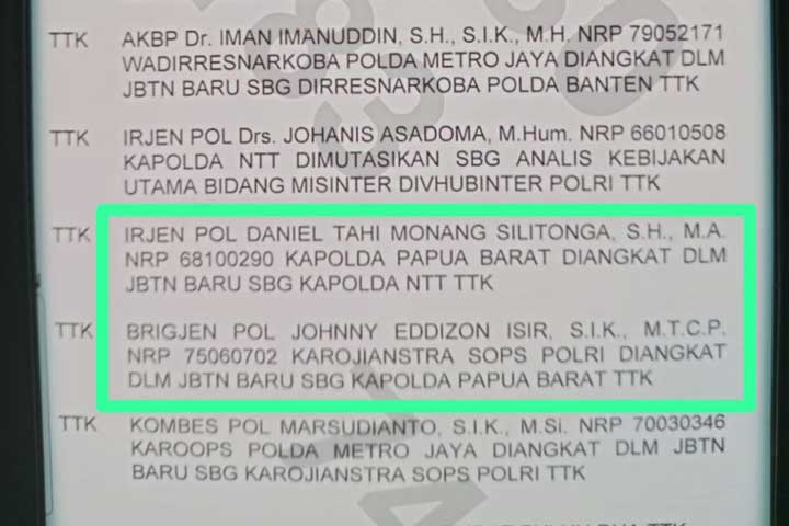 Irjen Johnny Eddizon Isir Tak Lagi Jadi Kapolda Termuda