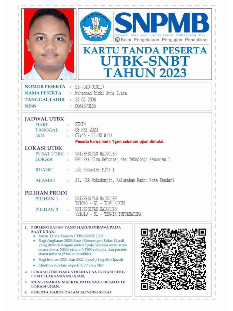 Cara unduh kartu UTBK-SNBT 2026 di Unsil Tasikmalaya