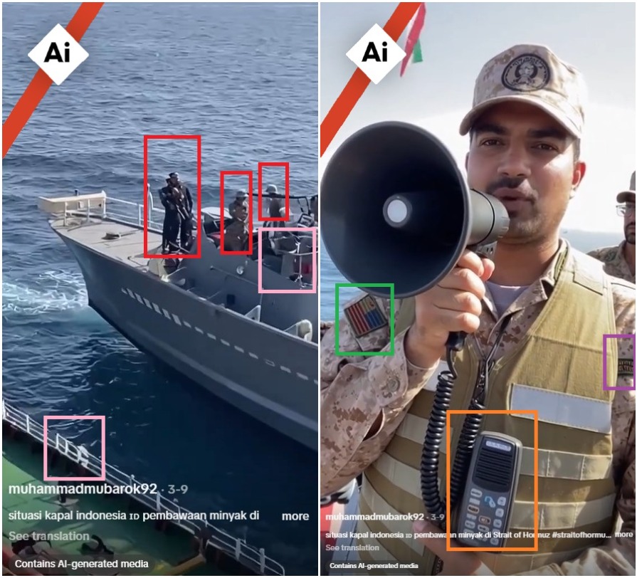 Video Kapal Tanker Indonesia di Selat Hormuz Hasil Karya AI