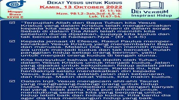 Injil Katolik 7 April 2026: Bacaan dan Mazmur Tanggapan Lengkap